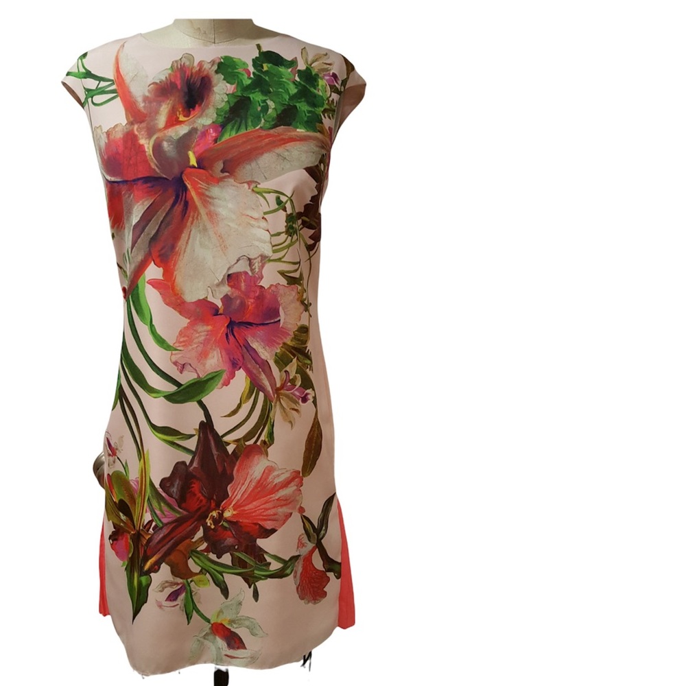 Ted Baker Women’s Floral Zip Back Dress size 1 - US size 4